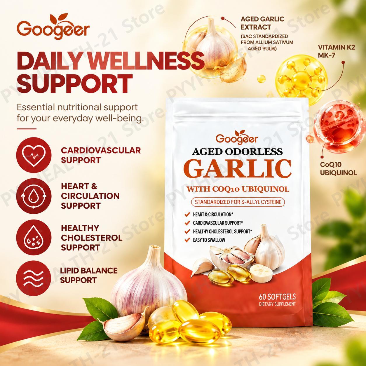 Geurloze, verouderde knoflookc - Coq10 Ubiquinol Softgel recensie en prijs