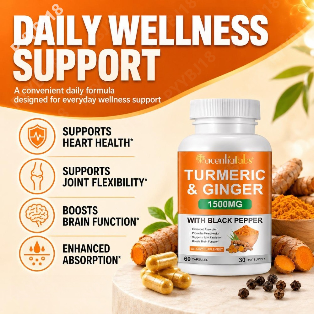 Kurkuma- en gembercapsules met - Turmeric Curcumin Capsule recensie en prijs