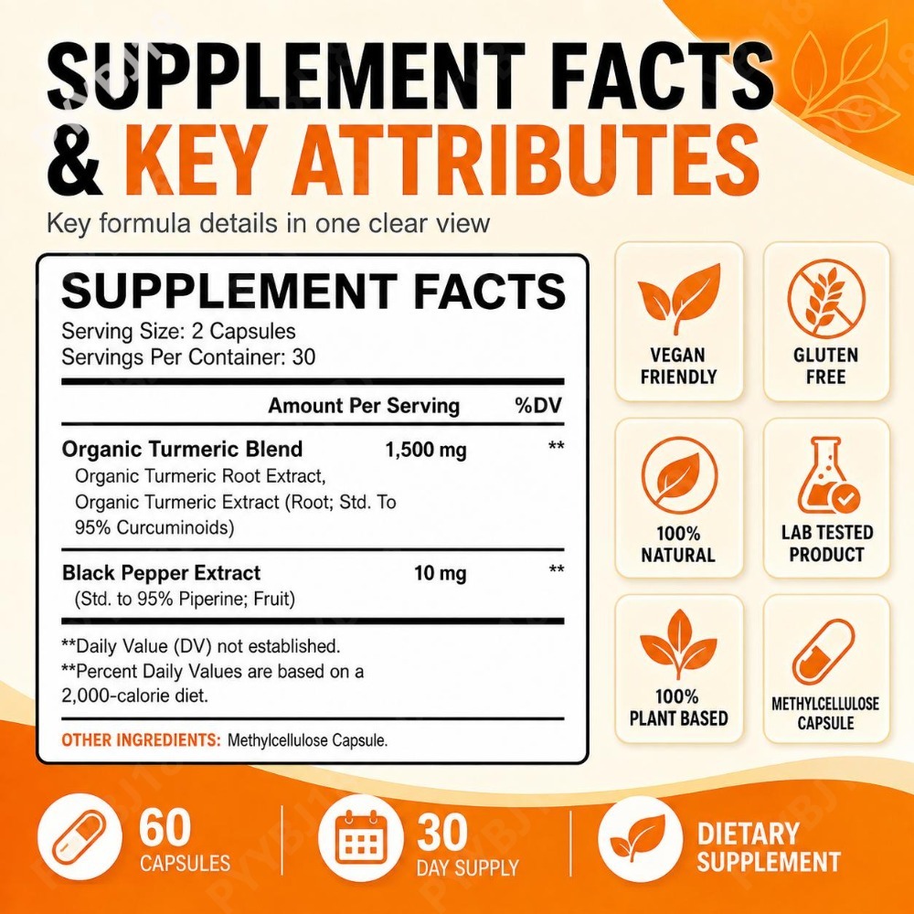 Kurkuma- en gembercapsules met - Turmeric Curcumin Capsule recensie en prijs